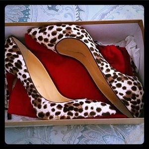 Louboutin pony hair pumps